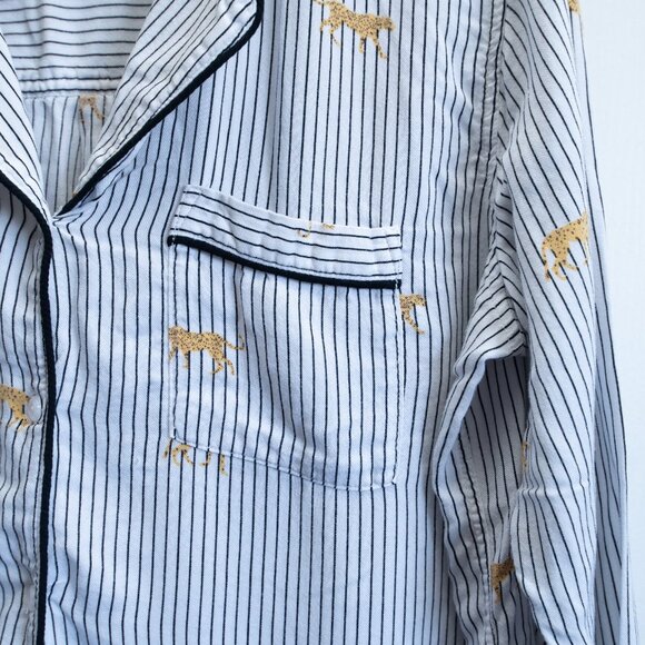 Rails Cheetah Striped Long Sleeves Pajama Top "Clara" - Picture 4 of 7